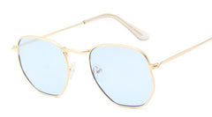 Women's Vintage Polygon 'Handlebar' Metal Sunglasses