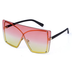 Women's Oversized Square 'Fancy Pants' Metal Sunglasses