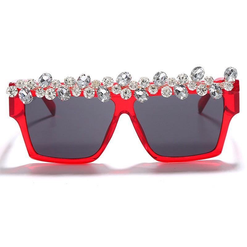 Women's Trendy Square 'Goddess' Diamond Sunglasses