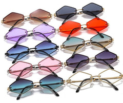 Women's Hexagon 'Maverick' Metal Sunglasses