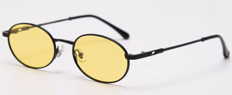 Men's Oval 'Fester' Metal Sunglasses