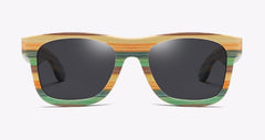 Men's Wooden Oval 'Lady Aisa' Polarized Bamboo Sunglasses