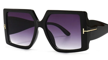 Women's Oversized Square 'Devi ' Plastic Sunglasses