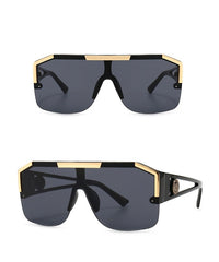 Unisex Square 'Chad' Semi Rimless Sunglasses