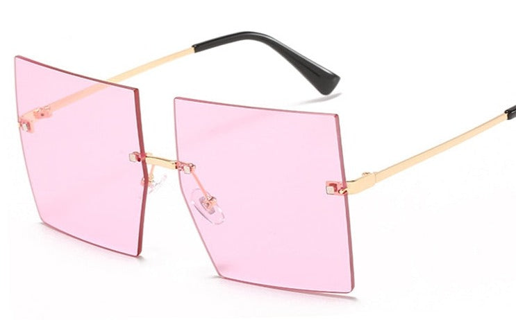 Women's Oversized Square 'Geisha' Plastic Sunglasses