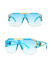 Unisex Square 'Chad' Semi Rimless Sunglasses