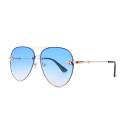 Women's Aviation 'Bluer Blue' Rimless Sunglasses