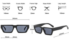 Women's Small Rectangle 'Sacred' Plastic Sunglasses