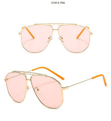 Women's Alloy 'Panorama' Polygon Sunglasses