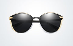 Women's Cat Eye Polarized 'Goldie Eye ' Metal Sunglasses