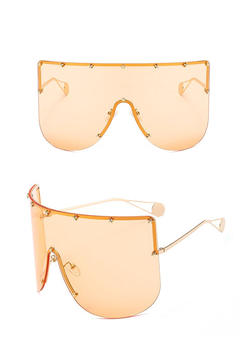 Women's Oversized 'Full Force' Rimless Square Sunglasses