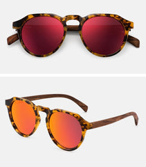 Men's Wood 'Paw Print' Polarized Sunglasses