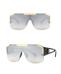 Unisex Square 'Chad' Semi Rimless Sunglasses