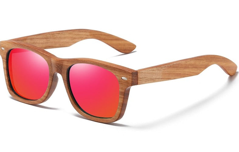 Men's Polarized Oval 'Darko' Wooden Sunglasses