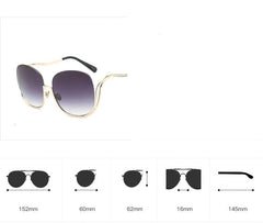 Women's Rimless 'Flight' Gradient Sunglasses