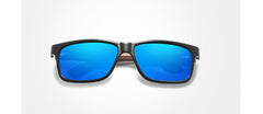 Men's Square 'Pure' Wooden Sunglasses