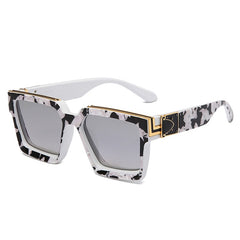 Men's Oversize 'Aries Blued' Plastic Sunglasses