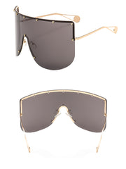 Women's Oversized 'Full Force' Rimless Square Sunglasses