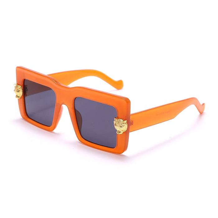 Women's Square 'Black Ski Mask' Plastic Sunglasses