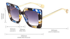 Women's Square 'Tiny Ban' Plastic Sunglasses