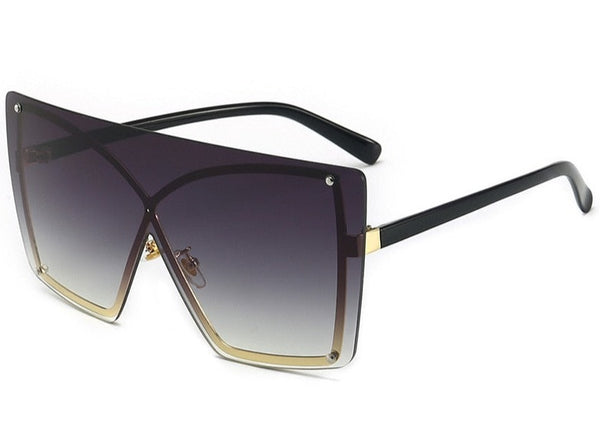 Women's Oversized Square 'Lura Eye Wear' Metal Sunglasses