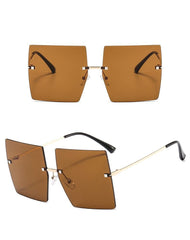 Women's Vintage Square 'Classy Ella' Metal Sunglasses