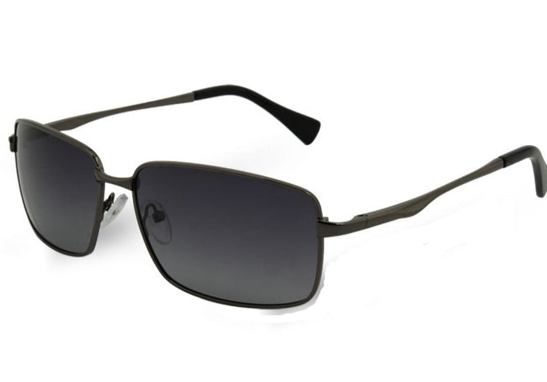 Men's Polarized Rectangle 'Vansho Eye Wear' Metal Sunglasses