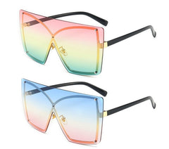 Women's Oversized Square 'Lura Eye Wear' Metal Sunglasses