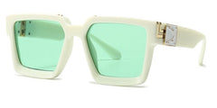 Women's Square 'Clarity Spot' Plastic Sunglasses