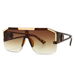 Unisex Square 'Chad' Semi Rimless Sunglasses