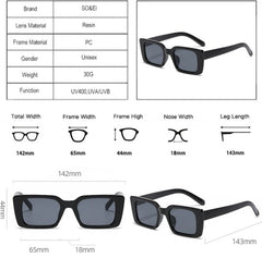 Women's Rectangle 'Simba Eyes' Plastic Sunglasses