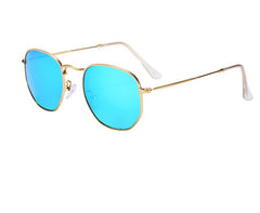 Men's Hexagonal Polarized 'Turbo Alas' Metal Sunglasses