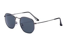 Men's Hexagonal Polarized 'Turbo Alas' Metal Sunglasses