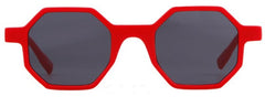 Women's Vintage Hexagon 'Riely Winter' Plastic Sunglasses