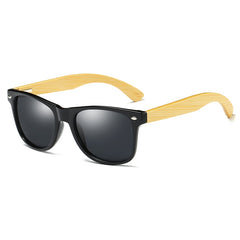 Men's Wooden Oval 'Lady Aisa' Polarized Bamboo Sunglasses