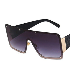 Women's Browline 'Futuristic' Square Sunglasses