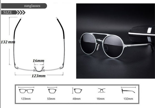 Men's Round 'Idris ' Metal Sunglasses