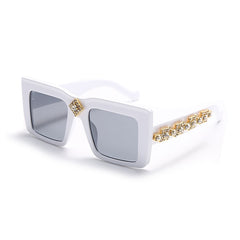 Women's Square 'Black Ski Mask' Plastic Sunglasses