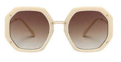 Women's Square 'Fine Shine' Plastic Sunglasses