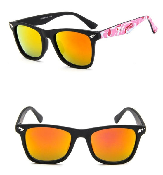 Kid's Girls Square 'Blue Sky' Plastic Sunglasses