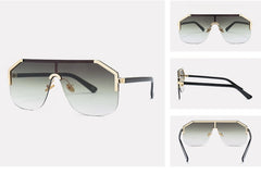 Men's Oversized Hexagonal 'Beyond' Rimless Sunglasses