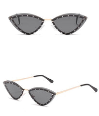 Women's Cat Eye 'Ava The Queen ' Metal Sunglasses