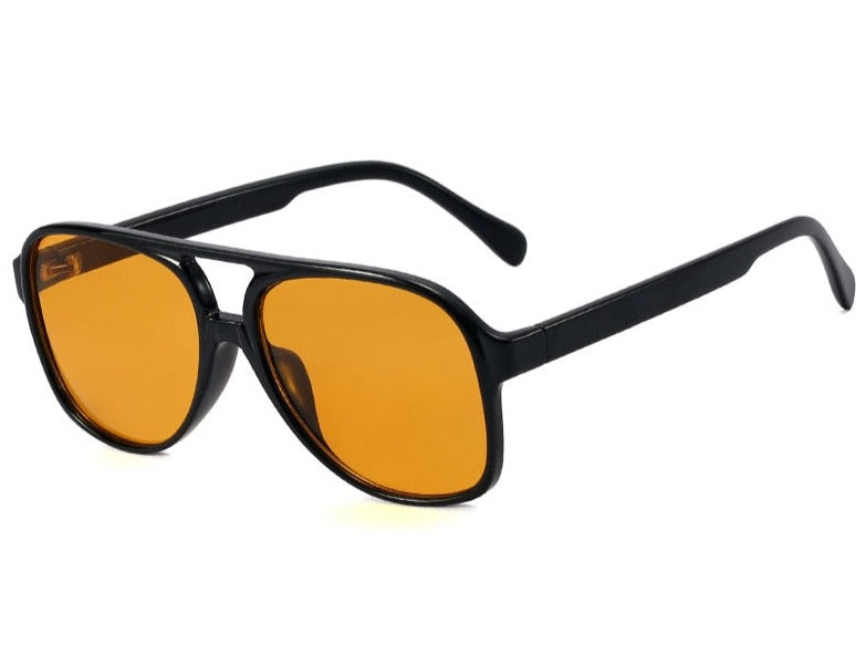 Men's Retro Pilot 'Ironclad Eye Wear' Plastic Sunglasses