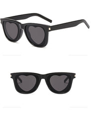 Women's Vintage Square Heart 'Sexy Eyes' Plastic Sunglasses