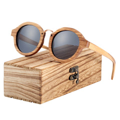 Women's Round 'Lycel' Wooden Sunglasses