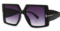 Women's Oversized Square 'Devi ' Plastic Sunglasses