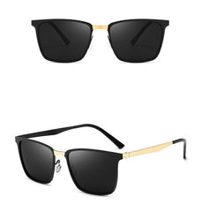 Men's Square Polarized 'Spoke Man ' Metal Sunglasses