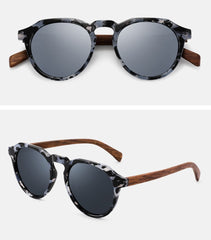 Men's Wood 'Paw Print' Polarized Sunglasses