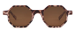 Women's Vintage Hexagon 'Riely Winter' Plastic Sunglasses