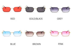 Women's Rectangle 'Sofi' Alloy Sunglasses